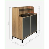 thumbnail of Mobiliara - Meuble de tri Trineo -  Interieur - Mdf finition stratifiée-  2 Bacs 70 Litres