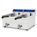 thumbnail of VERTES Freidora Freidora de acero inoxidable 2x 10L (2x 3000W, 230V, temperatura infinitamente variable 50-250°C, 2 cestas para freír)