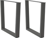 thumbnail of vidaXL Esstisch Beine V-Form 2 Stück Anthrazit 80x(72-73,3) cm Stahl