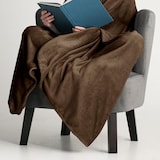 thumbnail of WellHome - Coperta in pile di corallo da 250 GSM, 100% poliestere, tortora