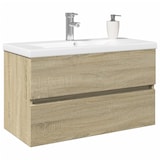 thumbnail of vidaXL 2-tlg. Badmöbel-Set Keramik und Holzwerkstoff