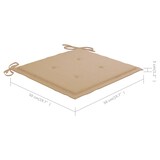 thumbnail of vidaXL Gartenstuhl-Kissen 6 Stk. Beige 50x50x3 cm Oxford-Gewebe