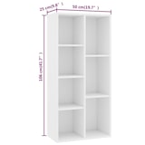 thumbnail of vidaXL Bücherregal Weiß 50×25×106 cm Holzwerkstoff