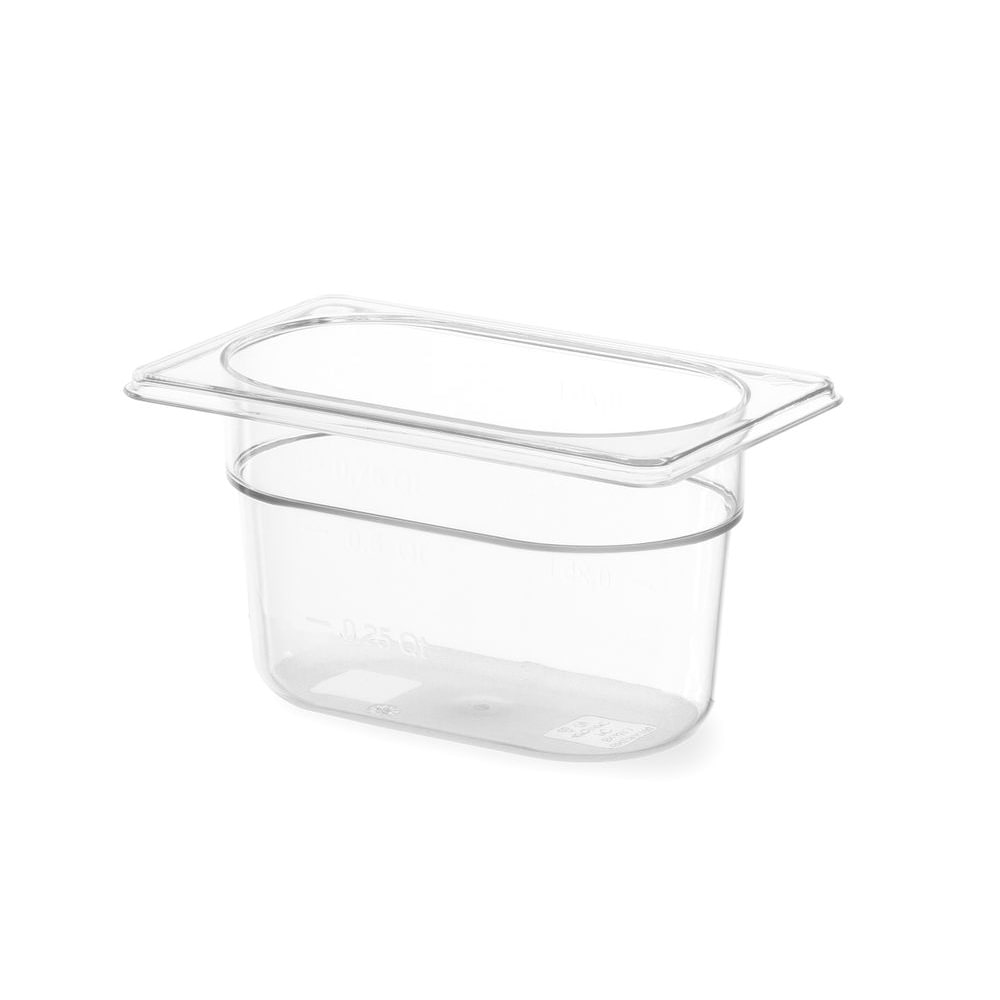 Contenitore Gastronorm 1/9, HENDI, Profi Line, GN 1/9, 0,6L, Trasparente, 176x108x(H)65mm