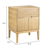 thumbnail of Ensemble meuble simple vasque 60 cm chêne naturel + vasque + robinet ALASKA