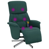 thumbnail of vidaXL Massagesessel mit Fußteil Dunkelgrün Stoff