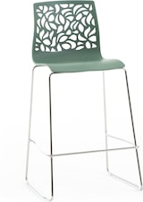 thumbnail of 2er-Set Barhocker aus Polypropylen mit Metallbeinen, modernes und elegantes Design – ideal für Bar, Restaurant oder Küche – Anna XL – Salbei