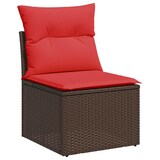 thumbnail of vidaXL 5-tlg. Garten-Sofagarnitur mit Kissen Braun Poly Rattan Akazie