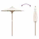 thumbnail of Helloshop26 - Leichter runder Gartenschirm minimalistisches Design 270 x 260 cm robust aus cremeweißem Bambus 02_0058241