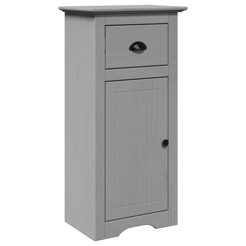Helloshop26 - BODO Badezimmerschrank 44 x 30 x 90 cm großer Stauraum rustikaler Stil graues Holz 02_0057679