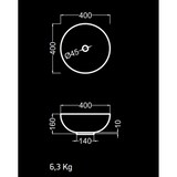 thumbnail of Lavabo Sobre Encimera Cerámico Blanco Mate | Lavamanos Baño para Encimera Ovalado | 40cm de Diámetro | Blanco Mate