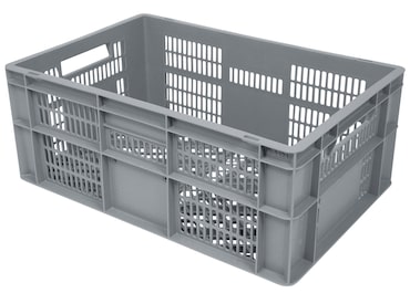 METRO Professional Recipiente Euro gradeado, 60 x 40 x 24 cm, cinzento claro