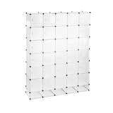 thumbnail of Relaxdays XXL Kleiderschrank Stecksystem, 25 Fächer, 5 Kleiderstangen, Schlafzimmerschrank HxB 234x180 cm, transparent