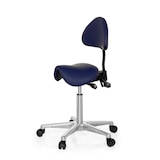 thumbnail of Kruk / Draaikruk / Werkstoel / Zadel TOP WORK 20 Kunstleer blauw hjh OFFICE