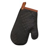 thumbnail of 666 - Crocostyle Ofenhandschuh B 21 x L 29 cm : schwarz 100% Leder Crocoprägung