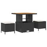 thumbnail of vidaXL 10-teiliges Garten Sofa Set mit Kissen Schwarz Poly Rattan Akazie