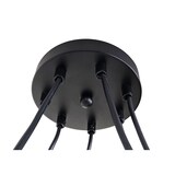 thumbnail of Pendelleuchte HWC-H85, Hängelampe Hängeleuchte, Industrial Metall höhenverstellbar schwarz ~ 7x Gitterlampenschirm