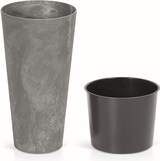 thumbnail of WellHome - Set mit 3 mittleren Pflanztöpfen Tubus Slim in Zementfarbe