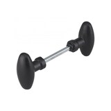 thumbnail of Bouton double ovoide carré 6x90mm 1 portée noir