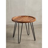 thumbnail of Couchtisch Sheesham Massivholz 45x40x45 cm Wohnzimmertisch Rund, Sofatisch mit Haarnadelbeine, Kaffeetisch aus Holz und