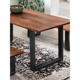 thumbnail of SIT Möbel Tree edge eettafel 160 cm | Acacia blad walnootkleurig | Stalen frame zwart | B 160 x D 85 x H 77 cm | 07189-99 | Serie TAFELS & Banken