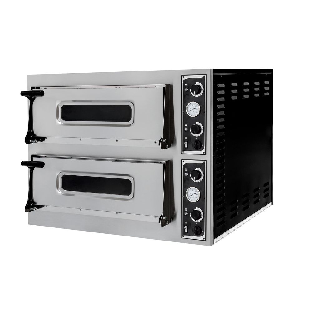 HENDI Pizzaofen Basic 44, 2 Kammern, 400V/9400W, 975x930x(H)742mm
