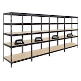 thumbnail of PROREGAL Mega Deal 4x Étagère charge lourde RIVET | HxLxP 180x90x60cm | 250kg par niveau | Noir | Lot d'étagères robustes de Garage Atelier Cave