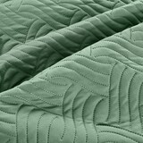 thumbnail of Tagesdecke 220x240 OEKO-TEX - grün hellgrau Microfaser-Bezug wattiert gesteppt Wende-Design XXL Sofa Couch Bett Bettüberwurf