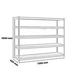 thumbnail of SimonRack Étagères Charge Lourde 3000x1200x450 mm, 5 Niveaux en Bois, 600 mmkg par Niveau, Structure Acier, Bleu/Orange/Bois - Simonforte