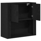 thumbnail of vidaXL Wandschrank Schwarz Eichen-Optik 80 x 33 x 80 cm Holzwerkstoff