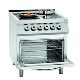 thumbnail of Fornuis | Elektrisch | Keramisch 2/1 GN | 4 Kookplaten | 4x 4kW | Elektrische Oven | 2/1 GN | 5.6kW | 800x900x900(h)mm