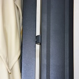 thumbnail of Gastronomie-Ampelschirm HWC-A96, 3,5x3,5m (Ø4,95m) Polyester/Alu 25kg ~ Flap, anthrazit mit Ständer, drehbar