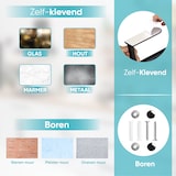 thumbnail of HGMD Keukenrolhouder - Zelfklevend en / of Boren - Keukenrolhouder Zwart - Rollenhouder - Keukenrolhouder Hangend