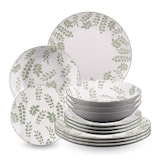 thumbnail of Service d'assiettes 12 pièces Episia -  Vert Rond Porcelaine Table Passion 28x28 cm