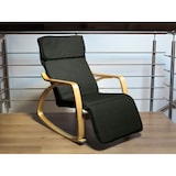 thumbnail of Relax Fauteuil Schommelstoel met Voetsteun Mod. ZEN NATUURLIJK ZWART van Yelloo