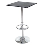 thumbnail of Bartisch Stehtisch Bistrotisch Chicago mit Fußablage, quadratisch 110x63x63cm MVG-zertifiziert ~ schwarz