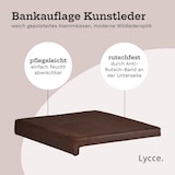 thumbnail of Lycce Bankauflage BRAUN Klemmkissen Sitzkissen mit 1 Leiste 35cm Klemmtiefe Wildlederoptik zb. für Gastraum, Stühle, Bänke etc