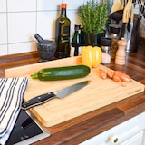 thumbnail of 2 cm Dik: Houten Snijplank met Stoprand - 44x34 Massief - Bamboe Keukenplank Trancheerplank Hout