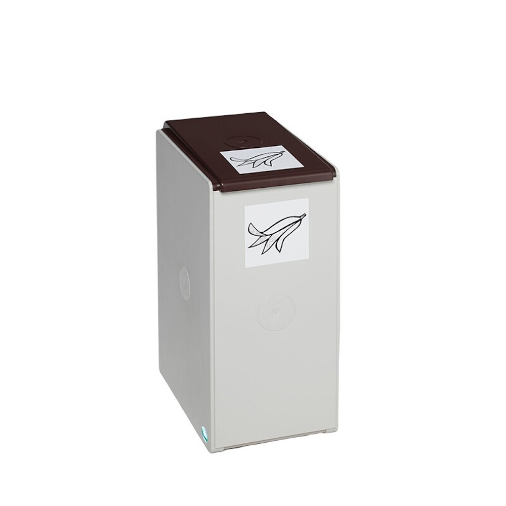 PROREGAL Robustes Abfall- und Wertstoffsammelsystem 1-Fach | ohne Deckel | 40 Liter, HxBxT 57x25x40,5cm | Kunststoff | Grau | Mülleimer Abfalleimer