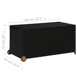 thumbnail of Helloshop26 - Caja de almacenamiento para jardín 120 x 65 x 61 cm resina tejida negra 02_0013110