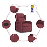 thumbnail of vidaXL Massagesessel Weinrot Stoff