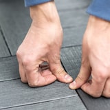 thumbnail of WellHome – Set van 3 Terrastegels 55,5x55,5 cm Kruiseffect Kleur Grijs Marte