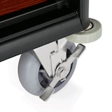 thumbnail of WAS Germany - Zimmerservicewagen Isabella, 2 Wäschesäcke, 155 x 54 x 116 cm,schw. Kantenprofile/dunkle Holzoptik