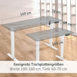 thumbnail of SVITA JIRI Schreibtisch-Gestell elektrisch für Tischplatte höhenverstellbare Tischbeine Memory-Funktion Metall Weiß