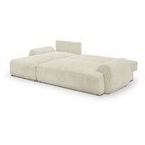 thumbnail of Canapé d'angle gauche convertible 3 places MILO - Velours côtelés beige - Coffre de rangement - L 264 x H 84 x P 99/145 cm AUCUNE