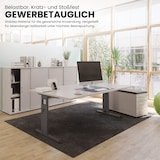 thumbnail of bümö höhenverstellbarer Schreibtisch O-Serie 120x80 cm in weiß, Gestell in weiß - PC Tisch klein für's Büro manuell höhenverstellbar, Computertisch