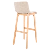 thumbnail of Conjunto de 2 bancos de bar Hover tecido Natura creme