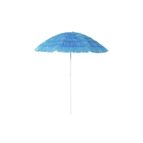 Hawaii Sonnenschirm Bastschirm Ø 160 cm UV30+ Strandschirm Knickschirm blau : Blau