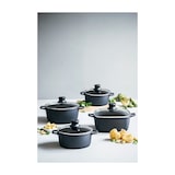 thumbnail of Faitout 28 cm avec couvercle -  700.00 cl Noir Rond Fonte D'aluminium Lacor 37.00x28.00 cm