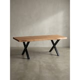 thumbnail of Couchtisch 120x60x46 cm Akazie Massivholz / Metall Baumkante, Design Wohnzimmertisch Rechteckig, Sofatisch Stubentisch Braun, Kaffeetisch mit